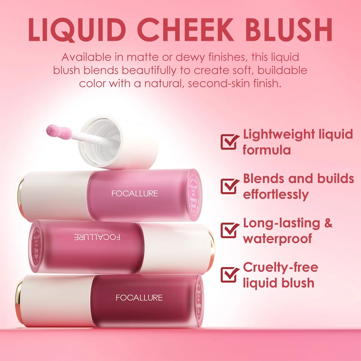 Cheek To Cheek Liquid Blush #PK05 Feeling Good