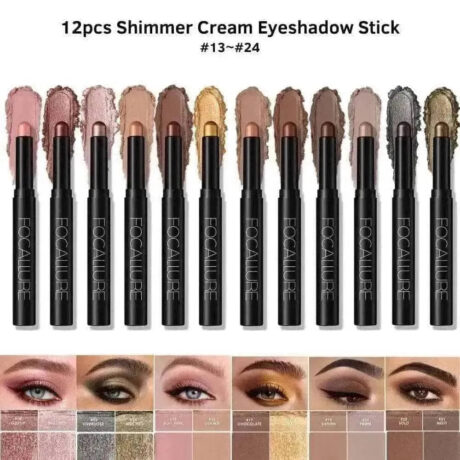 12PCS Shimmer Cream-Eyeshadow Stick #13-#24