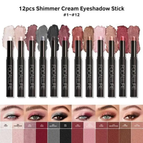 12PCS Shimmer Cream Eyeshadow Stick Kit