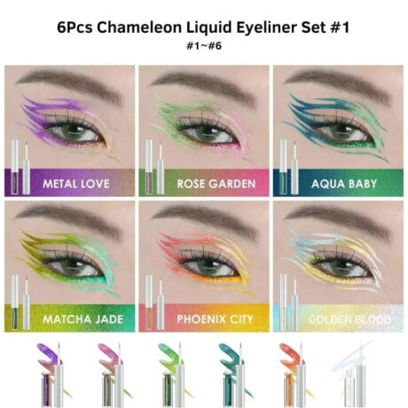 6Pcs Chameleon Liquid Eyeliner Set #1 #1~#6