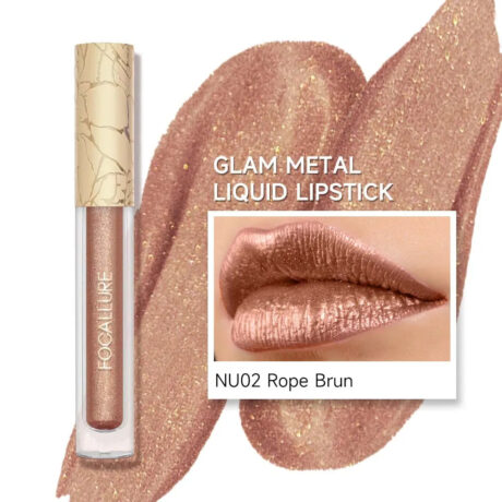 Glam Metal Liquid Lipstick #NU02 Rope Brun